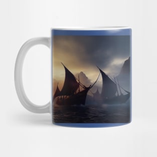 Viking Raiders on Longships Mug